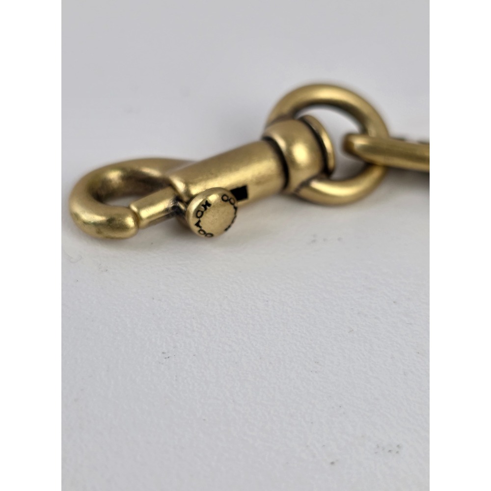 Coach Beat Brass Anchor Link Handbag Chain Strap with Dogleash Clips 15.5 Inch - Picture 5 of 6